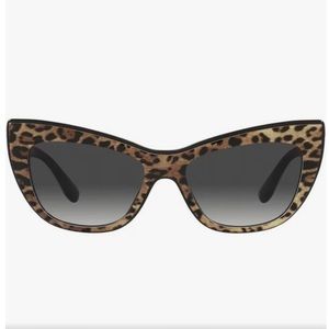 Dolce & Gabbana Leopard-Print Tinted Sunglasses. New.